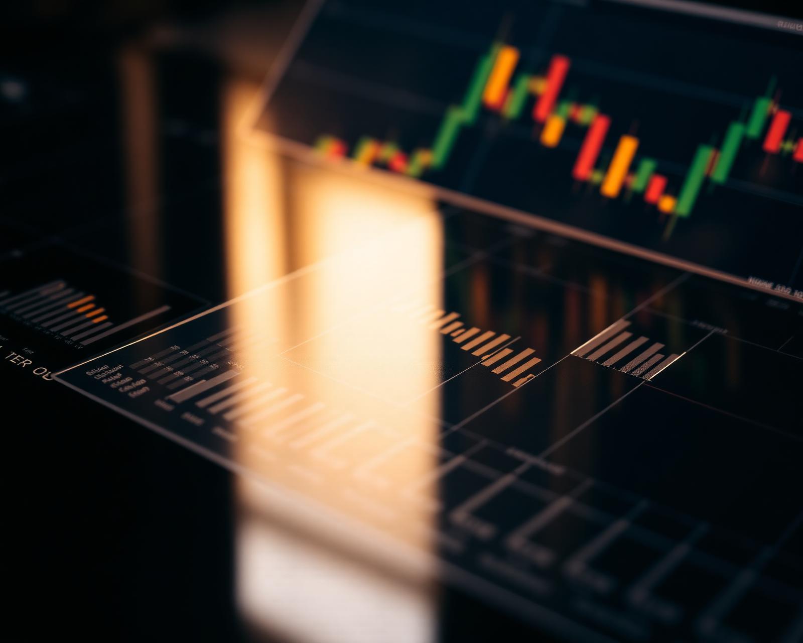 Gráficos financeiros e análise de investimentos